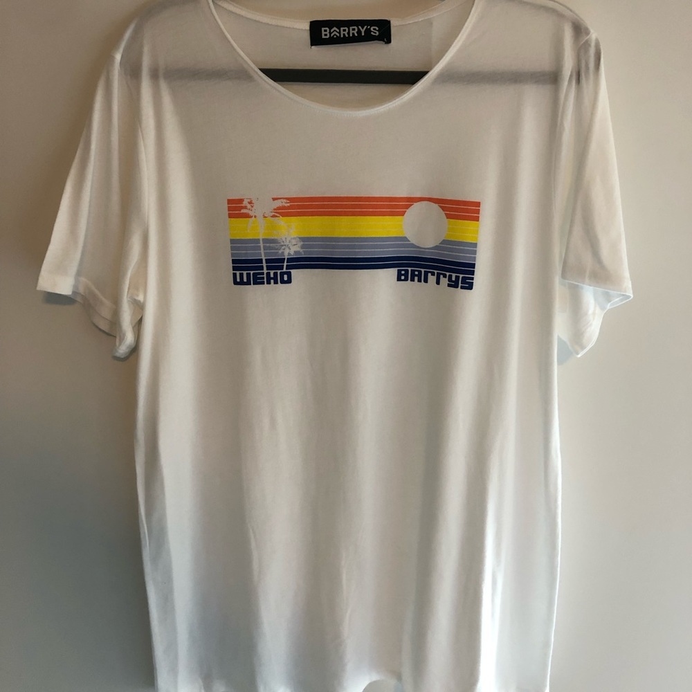 Barry’s boot camp white large T-shirt - weho NWT
